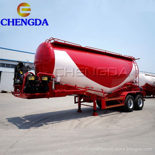 Chengda 54000kg مسحوق المسحوق المنقولة Q235 الكربون الصلب الأسمنت نصف مقطورة للبيع